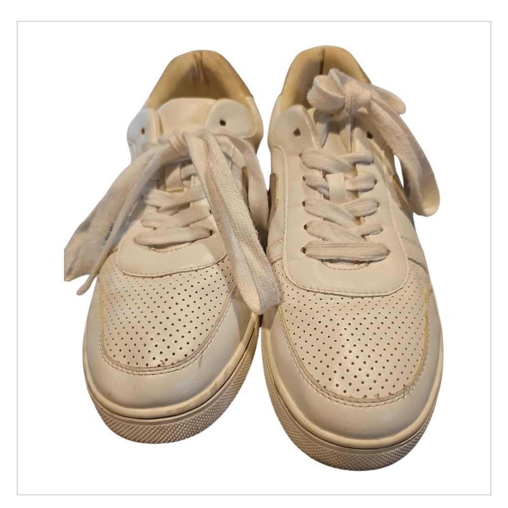 MIA Chic Cream Sneakers with Perforations​